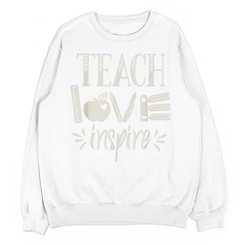 Vintage Teach Love Inspire Red For Ed Teacher Supporter Men Women Girls Kids Unisex Sweatshirt - teacherstshirts.com DE