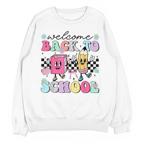 Welcome Back To School 2024 Teachers Students First Day Unisex Sweatshirt - teacherstshirts.com