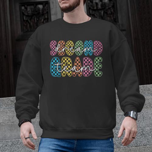 2nd Second Grade Dream Team Teacher First Day Back To School Men Graphic Sweatshirt - teacherstshirts.com UK