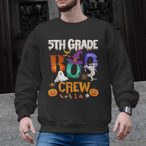 5th Grade Boo Crew Teacher Student Halloween Costume For Men Women Kids Men Graphic Sweatshirt - teacherstshirts.com