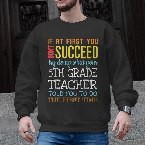 5th Grade Teacher Appreciation Men Graphic Sweatshirt - teacherstshirts.com AU