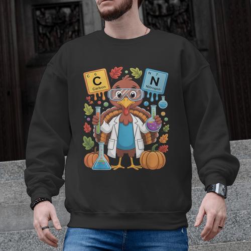 67 Chemistry Science Teacher Periodic Table Thanksgiving Men Graphic Sweatshirt - teacherstshirts.com AU