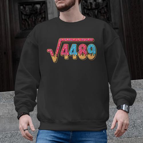 67 Ice Cream Drip Meme Math Teacher School Square Root 4489 Men Graphic Sweatshirt - teacherstshirts.com