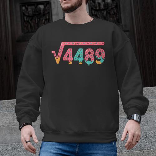 67 Ice Cream Drip Meme Square Root 4489 Slang Math Teacher Men Graphic Sweatshirt - teacherstshirts.com CA