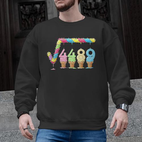 67 Ice Cream Drip Meme Square Root 4489 Slang Teacher Math Men Graphic Sweatshirt - teacherstshirts.com