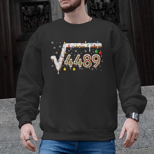 67 Meme Square Root 4489 Slang Math Teacher Christmas Men Graphic Sweatshirt - teacherstshirts.com UK