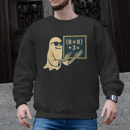 67 Teacher Halloween Skeleton Ghost Six Seven Meme Math Men Graphic Sweatshirt - teacherstshirts.com