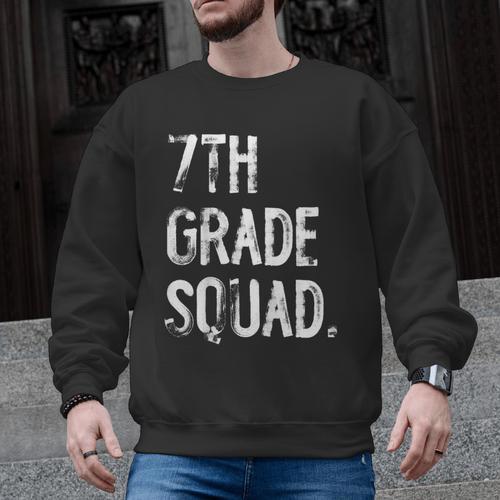 7th Grade Squad Back To School Student Teacher Men Graphic Sweatshirt - teacherstshirts.com UK