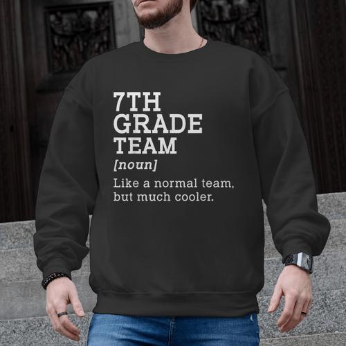 7th Grade Team Back To School Teacher Seventh Grade Team Men Graphic Sweatshirt - teacherstshirts.com UK