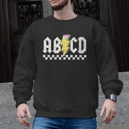 ABCD Teacher Men Graphic Sweatshirt - teacherstshirts.com UK