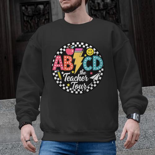 ABCD The Teacher Tour Back To School First Day Of School Men Graphic Sweatshirt - teacherstshirts.com DE