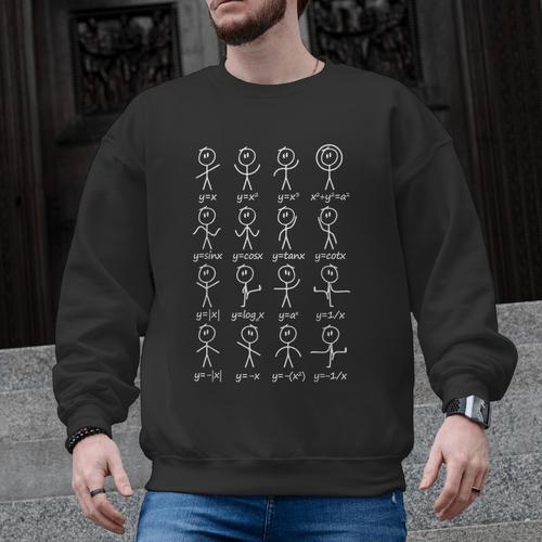 Algebra Dance Graph Figures Math Equation Teacher Men Graphic Sweatshirt - teacherstshirts.com UK