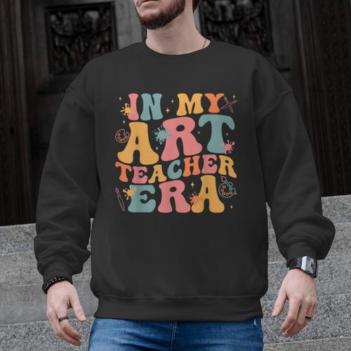 In My Art Teacher Era Artists First Day Of School Women Men Graphic Sweatshirt - teacherstshirts.com