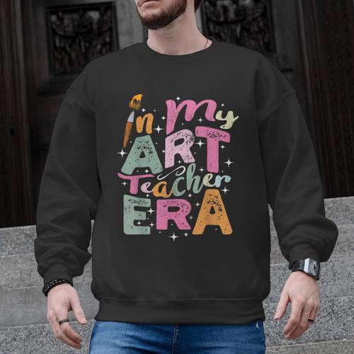 In My Art Teacher Era Teaching Future Artist Back To School Men Graphic Sweatshirt - teacherstshirts.com UK