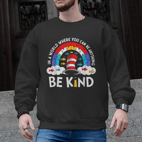 Autism Awareness For Teacher Why Fit In Doctor Cat Hat Cool Men Graphic Sweatshirt - teacherstshirts.com UK