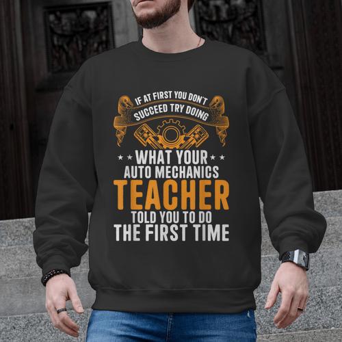 Auto Mechanic Teacher Car Repair Auto Mechanic Men Graphic Sweatshirt - teacherstshirts.com AU