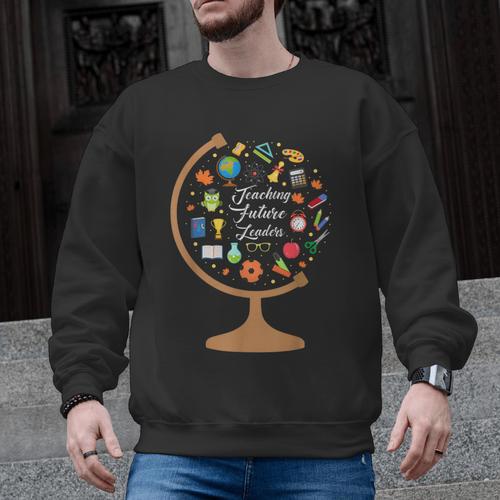 Awesome Teachers T Shirt Teaching Future Leaders Globe For Men Women Men Graphic Sweatshirt - teacherstshirts.com