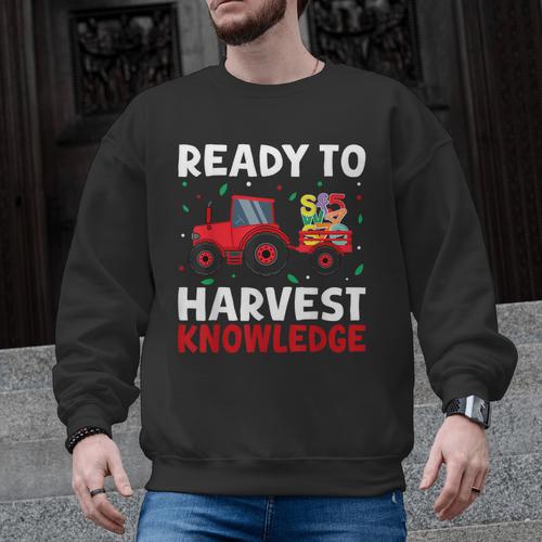 Back To School Teacher Farming Tractor Farmer Kids 100th Day Men Graphic Sweatshirt - teacherstshirts.com UK