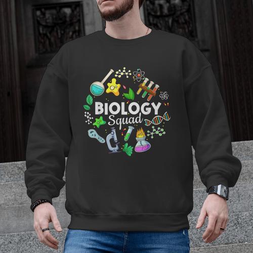 Biology Squad Science Teacher Student Biologist Men Graphic Sweatshirt - teacherstshirts.com AU