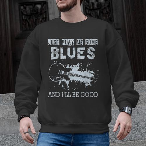 Blues Music Band Lover Vintage Guitar Teacher Blues Men Graphic Sweatshirt - teacherstshirts.com CA