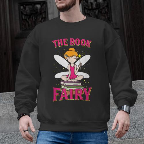 The Book Fairy Reading Teacher Librarian T-Shirt Men Graphic Sweatshirt - teacherstshirts.com