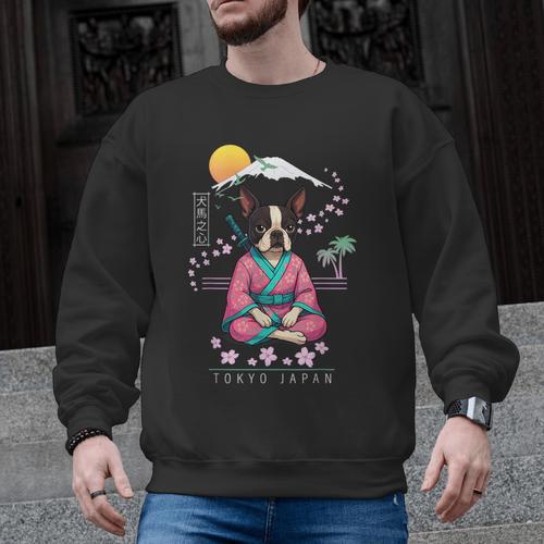 Boston Terrier Boston Bull Terrier Men Graphic Sweatshirt - Bostonterriersmerch.com