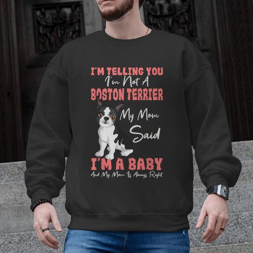Boston Terrier Mom American Gentleman Dog Lover Mother's Day Men Graphic Sweatshirt - Bostonterriersmerch.com