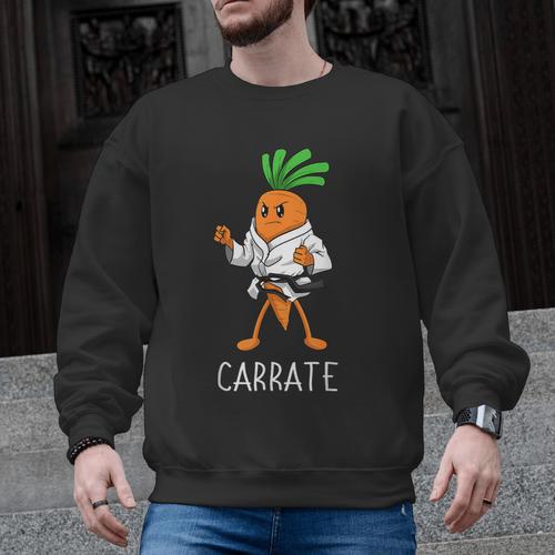 Carrate Karate Carrot Student Teacher Trainee Trainor Men Graphic Sweatshirt - teacherstshirts.com UK