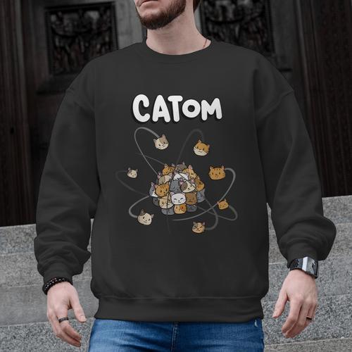 Catom Science Teacher Chemistry Lover Physics School Cat Men Graphic Sweatshirt - teacherstshirts.com UK