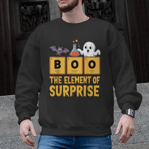 Chemistry Boo The Element Of Surprise Science Teacher Men Graphic Sweatshirt - teacherstshirts.com AU