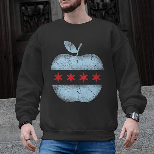 Chicago Flag Teacher School Cute Men Graphic Sweatshirt - teacherstshirts.com AU