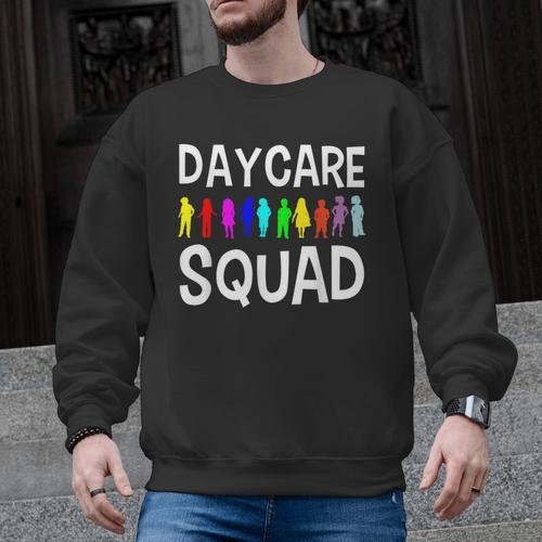 Childcare Daycare Squad Daycare Teacher Men Women Men Graphic Sweatshirt - teacherstshirts.com