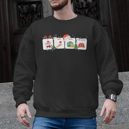 Christmas Santa Special Education SPED Teacher Xmas PJ Men Graphic Sweatshirt - teacherstshirts.com AU