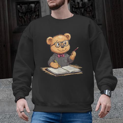 Classroom Fun With Teddy Bear Teacher Men Graphic Sweatshirt - teacherstshirts.com