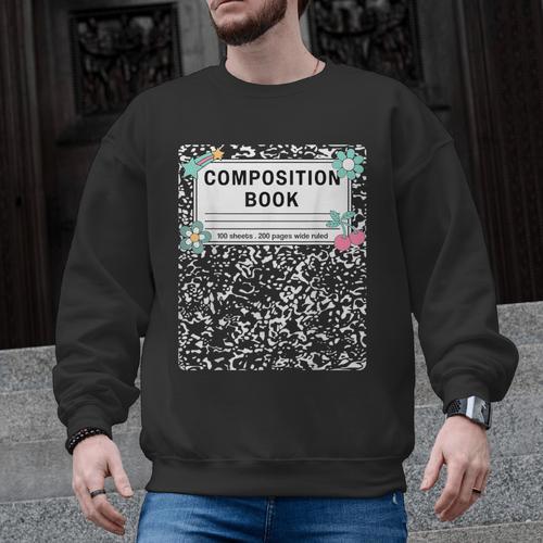 Composition Book Notebook Teachers Matching Group Halloween Men Graphic Sweatshirt - teacherstshirts.com