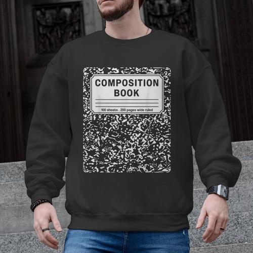 Composition Book Notebook Teachers Matching Group Halloween Men Graphic Sweatshirt - teacherstshirts.com UK