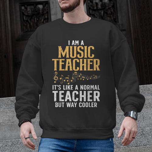 Cool Music Teacher Art For Men Women School Orchestra Coach Men Graphic Sweatshirt - teacherstshirts.com UK