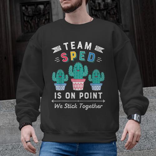 Cute SPED Teacher Special Education Cactus SPED Teacher Men Graphic Sweatshirt - teacherstshirts.com AU