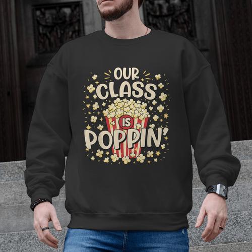 Cute Teacher Popcorn Day Men Graphic Sweatshirt - teacherstshirts.com DE