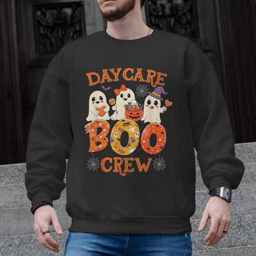 Daycare Boo Crew Halloween Spooky Costume For Teacher Men Graphic Sweatshirt - teacherstshirts.com AU