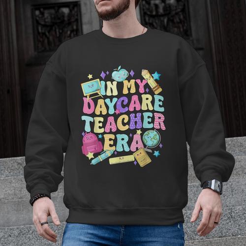 In My Daycare Teacher Era Daycare Provider Kids Men Graphic Sweatshirt - teacherstshirts.com CA