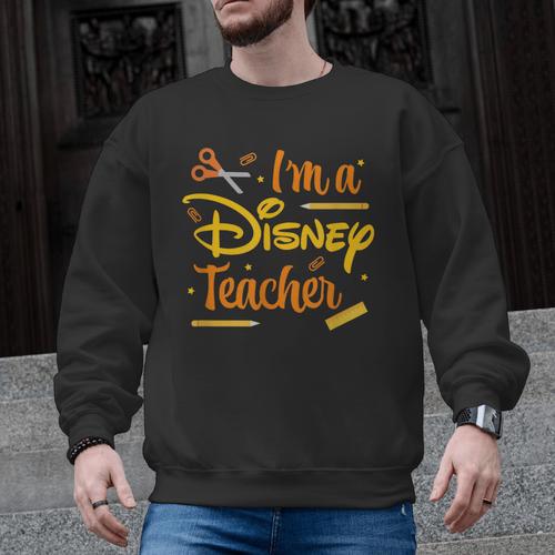Disney Back To School I'm A Disney Teacher Crafty Logo Men Graphic Sweatshirt - teacherstshirts.com