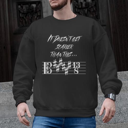 It Doesn't Get Scarier Halloween Music Teacher Costume For Men Women Men Graphic Sweatshirt - teacherstshirts.com AU