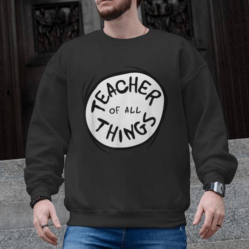 Dr Seuss Teacher Of All Things Red Emblem Men Graphic Sweatshirt - teacherstshirts.com CA
