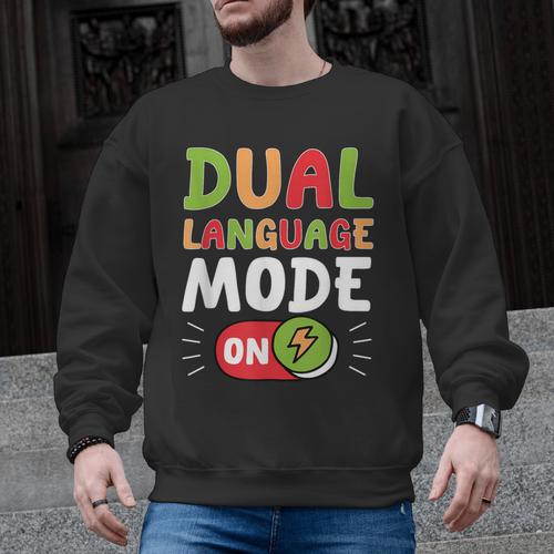 Dual Language Teacher Bilingual Teacher Men Graphic Sweatshirt - teacherstshirts.com CA