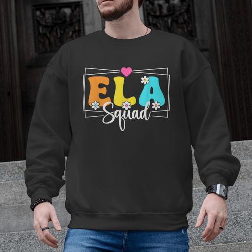 ELA Squad Teacher Back To School English Language Arts Men Graphic Sweatshirt - teacherstshirts.com AU