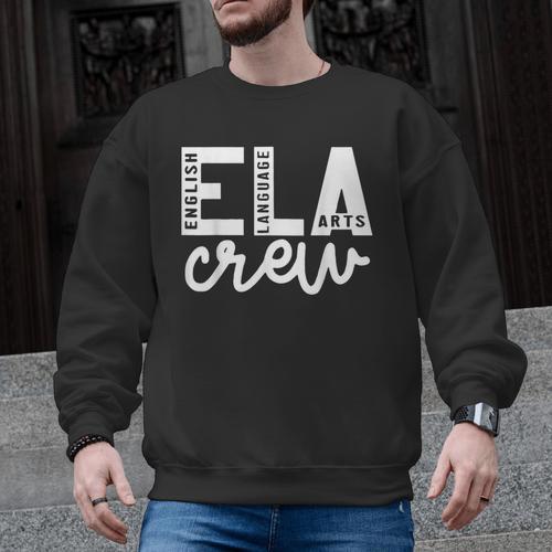 English Language Art Teacher Crew ELA Squad English Teacher Men Graphic Sweatshirt - teacherstshirts.com AU