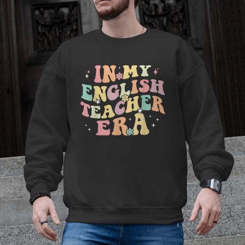 In My English Teacher Era Retro Back To School Literature Men Women Men Graphic Sweatshirt - teacherstshirts.com UK