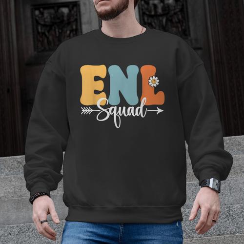 ENL Squad Back To School Teachers Students ENL Crew Men Women Girls Kids Men Graphic Sweatshirt - teacherstshirts.com