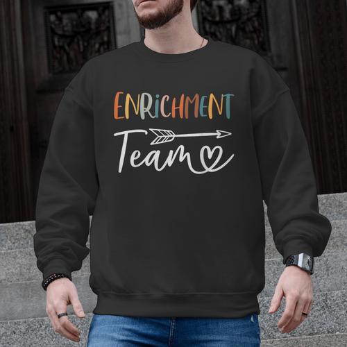 Enrichment Team Enrichment Coordinator Teacher Squad Men Graphic Sweatshirt - teacherstshirts.com CA